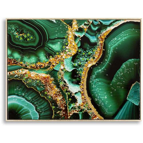 Non Communiqué Vert Tableau En Toile Et Métal Smeraldy 82 X 4 X 62 Cm Modèle 2