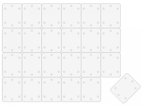 EXTRON Modellbau Plaque à charnière rectangulaire matière fibreuse (L x l) 25 mm x 20 mm 24 pc(s)