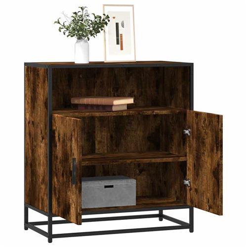 VIDAXL - Buffet - Chêne Fumé - 68x35x76 cm - Image 3