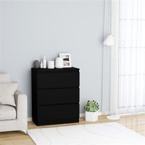 VIDAXL - Buffet - Noir - 60 x 35 x 76 cm - Image 2