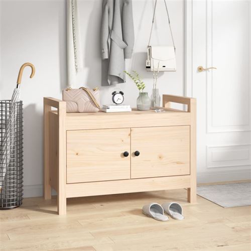 vidaXL Banc d'entrée 80x40x60 cm Bois de pin massif