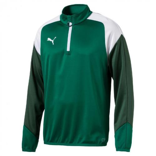 Puma - Sweat 1/4 zip junior Puma esito 4 - 14 ans - vert sapin/blanc/vert foncé