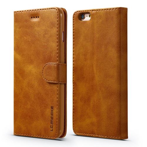 Etui en PU lc.imeeke avec stand marron cir pour votre Apple iPhone 6S/6 4.7