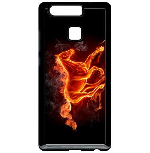 Coque huawei p9 cheval en feu