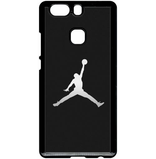 Coque huawei p9+ plus michael jordan logo gris