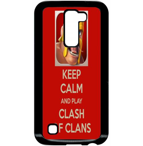 Coque lg k10 modele k420n keep calm clash of clans