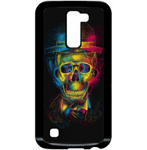 Coque lg k10 modele k420n tete de mort en lumiere