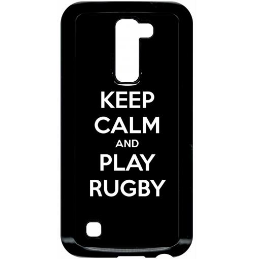 Coque lg k10 modele k420n keep calm and play rugby