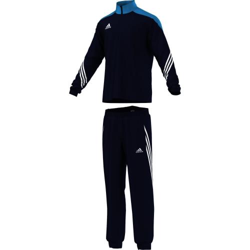 Adidas - Survêtement présentation adidas Sereno14 - S - bleu marine/cyan/blanc - bleu nuit/blanc