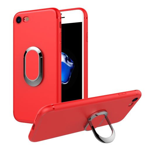Coque en TPU anneau magnétique support voiture support rouge pour votre Apple iPhone 7 4.7