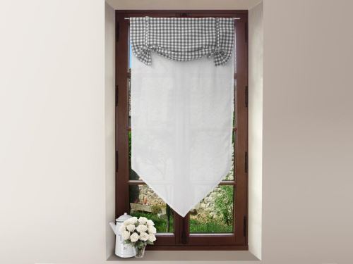 Brise-bise en coton 60x120 cm VICHY Gris
