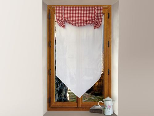 Brise-bise en coton 45x90 cm VICHY Rouge
