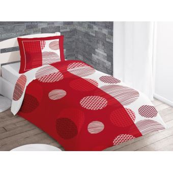 Parure housse de couette en coton 140x200 cm 57 Fils ...
