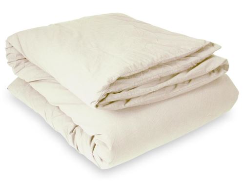 Housse de couette en coton teint lavé 63 Fils, 260x240 cm PALACE lin, par Vent du sud