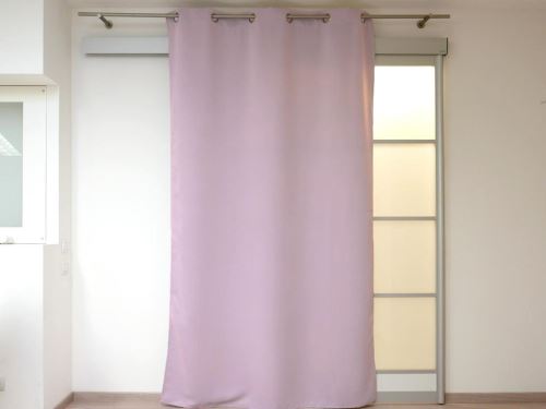 Rideau à oeillets OCCULTANT rose 140X240 cm
