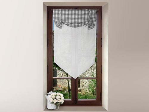 Brise-bise en coton 60x90 cm VICHY Gris