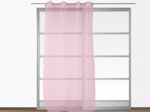 Voile à oeillets 140x250 cm DOLLY rose