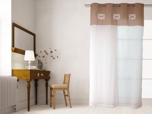 Voilage brodé en coton EVA, par Soleil d'ocre