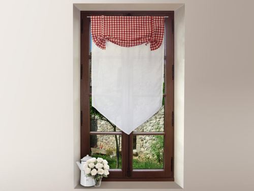 Brise-bise en coton 60x90 cm VICHY Rouge
