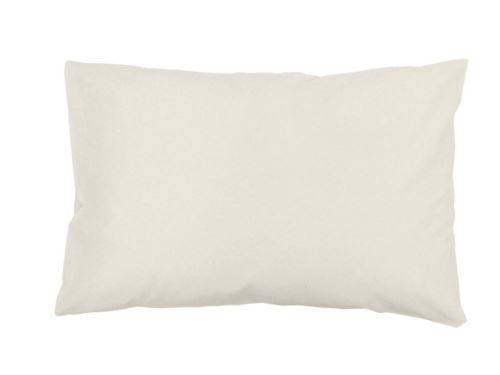 TaieTaie d'oreiller rectangle US 50x75 cm en coton uni 57 Fils SOLEIL D'OCRE écru