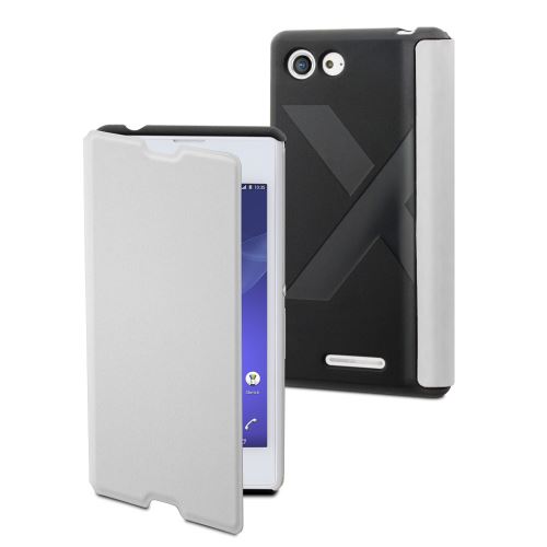 Muvit Easy Folio SEEAF0020 - Flip cover voor mobiele telefoon - wit - voor Sony XPERIA E3