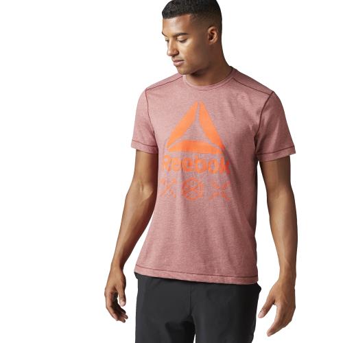 Reebok T-shirt Speedwick Logo Graphic bordeaux Taille 2XL Adulte Homme