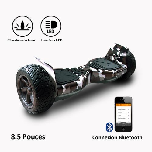GEEKMe Hoverboard Hummer 4 X 4 Tout Terrain Bluetooth Application Camouflage