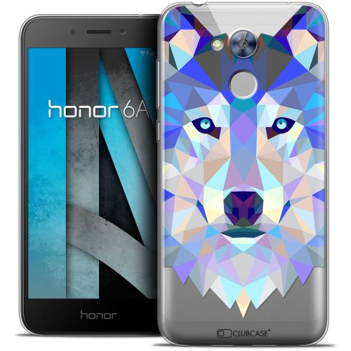 Caseink - Coque Housse Etui Huawei Honor 6A (5 ) [Crystal Gel HD Polygon Series Animal - Souple - Ultra Fin] Loup