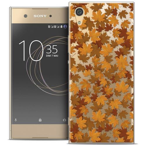 Caseink - Coque Housse Etui Sony Xperia XA1 Ultra (6 ) [Crystal Gel Motif HD Collection Autumn 16 Design Feuilles - Souple - Ultra Fin]