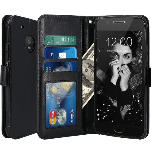 Housse Motorola Moto G5 PlusMotorola Moto G5 Plus Coque Etui de luxe Portefeuille Porte Carte Et Billet (avec bequille) - ADVANSIA