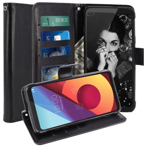 Housse LG Q6 (Q6+) Coque Etui de luxe Portefeuille Porte Carte Et Billet (avec bequille) - ADVANSIA