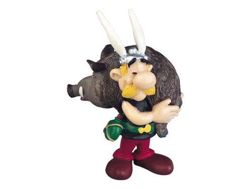 fig. asterix portant un sanglier