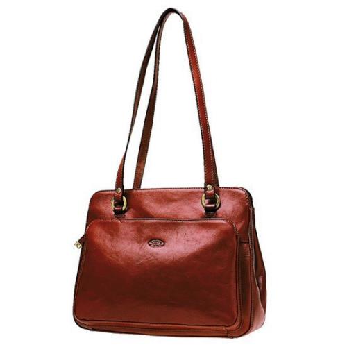 Sac shopping en cuir de Vachette collet K 82374 - Marron