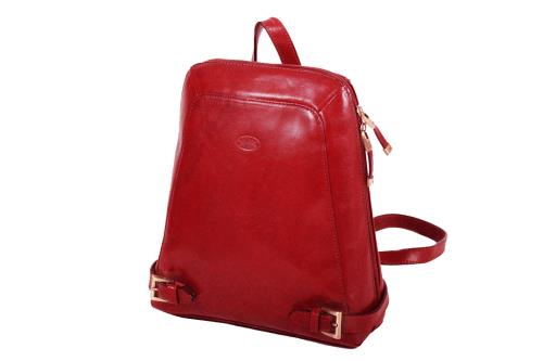 Sac à dos Katana en cuir de Vachette collet K 82358 - Rouge