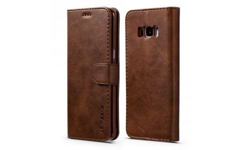 Etui type portefeuille pour Galaxy-S8 coloris marron gamme LC.IMEEKE