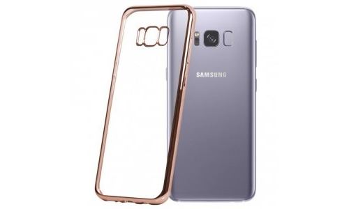 Coque souple Moxie Galaxy S8+ rose gold dos transparent