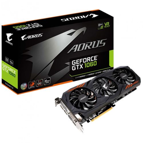 Carte Graphique Gigabyte Geforce Gtx 1060 Aorus 6G 9 Gbps, 6144 Mb Gddr5