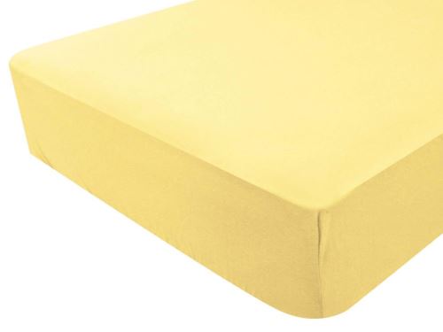Drap housse jersey bébé en coton 70x140 cm JERSYLOR jaune