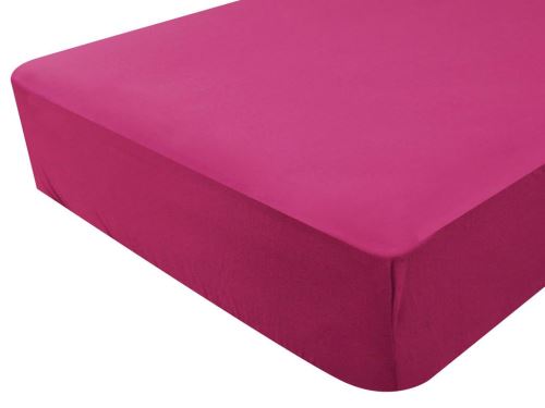 Drap housse jersey bébé en coton 70x140 cm JERSYLOR framboise