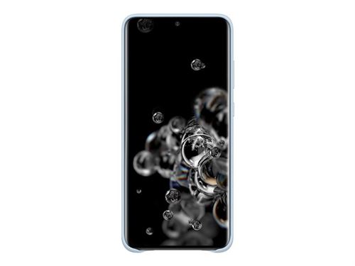 Samsung Leather Cover EF-VG988 - Achterzijde behuizing voor mobiele telefoon - aluminium, leer - koraalblauw - voor Galaxy S20 Ultra, S20 Ultra 5G