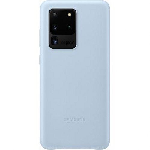 Housse en cuir Samsung EF-VG988 - Coque de protection pour téléphone portable - aluminium, cuir - Bleu corail - pour Galaxy S20 Ultra, S20 Ultra 5G