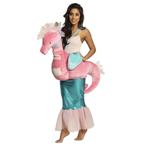 Boland costume d'adulte sur un hippocampe rose taille unique