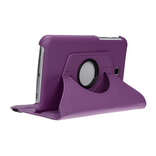 doupi Rotatif Housse pour Samsung Galaxy Tab A (7 pouces), Deluxe 360 Degrés Smart Coque de Protection Simili Cuir Coque Cover et Case, violet