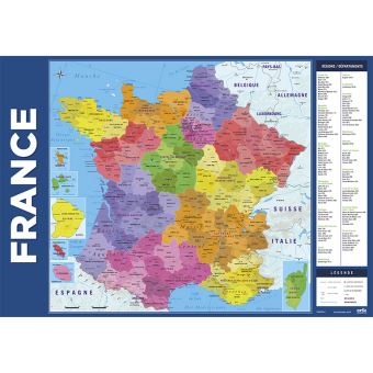 Sous Main Ecole Carte De France 2017 - 1