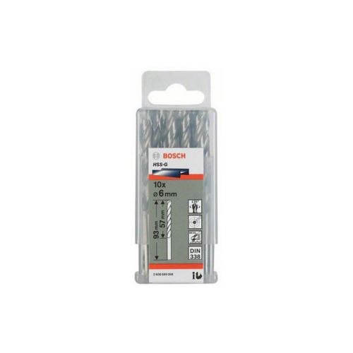 Mèche, Foret et Burin Bosch Foret A Métaux Rectifiés - Hss-G - Din 338 - Diametre 1,2 X 38 Mm