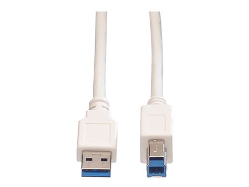 VALUE - Câble USB - USB type A (M) pour USB Type B (M) - USB 3.0 - 80 cm - moulé - blanc