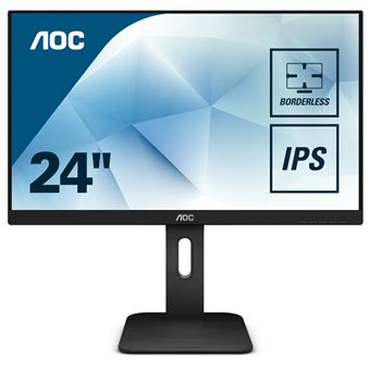 AOC X24P1 - Écran LED - 24" - 1920 x 1200 Full HD (1080p) @ 60 Hz - IPS - 300 cd/m² - 1000:1 - 4 ms - HDMI, DVI, DisplayPort, VGA - haut-parleurs
