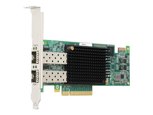 Broadcom LPE16002B-M6 Carte réseau Fibre 1600 Mbit/s Interne - Cartes réseau (Interne, avec Fil, PCI Express, Fibre, 1600 Mbit/s, Noir, Vert, Gris)