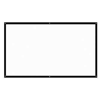 H84 Écran du projecteur Portable 84'' HD 16:9 Diagonale Pliable pour Cinéma Maison Blanc - 1