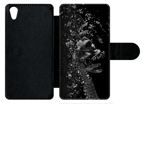 Etui À Rabat Sony Xperia Z5 Squelette Verre Bris